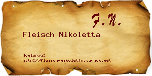 Fleisch Nikoletta névjegykártya