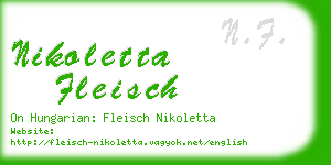nikoletta fleisch business card
